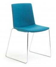Jubel Sled Visitor Chair Fully Upholstered. Chrome Frame. Any Fabric Colour